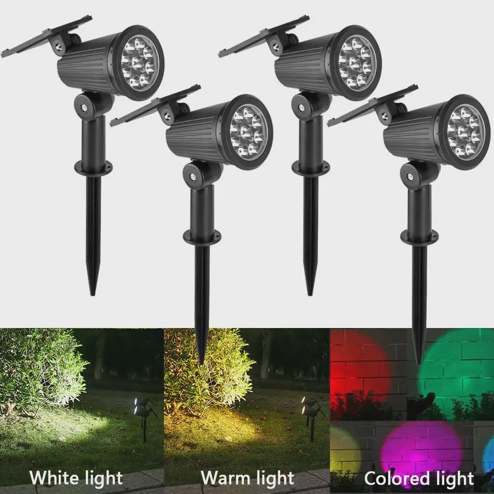 Solar LED Spot Verlichting - Waterdichte Buitenlamp voor Tuin, Pad & Landschap