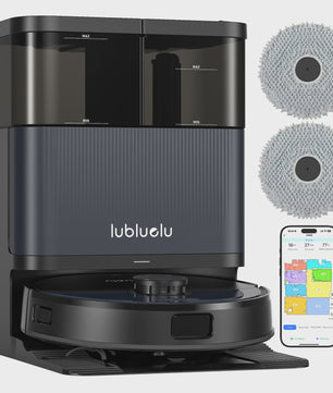 Lubluelu S1000 Robotstofzuiger met Zelfreinigende Basis: 11000Pa, 75℃ Warm Water Mop, Automatische Droging