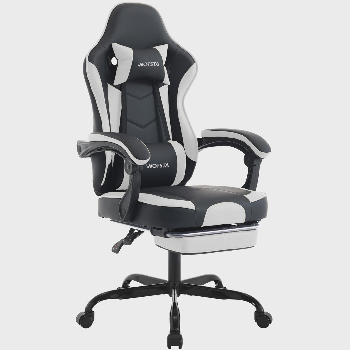 Ergonomische Gaming Stoel met Voetensteun & Lendekussen - Verstelbaar