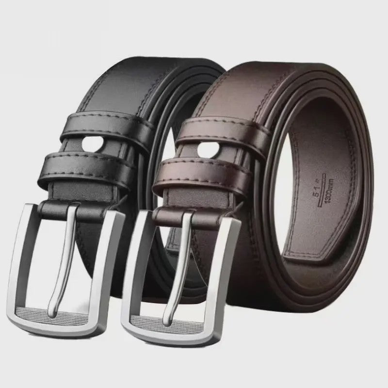 Luxe Heren Riem Echt Leer - Stijlvolle Zakelijke Mode Riem voor Jeans