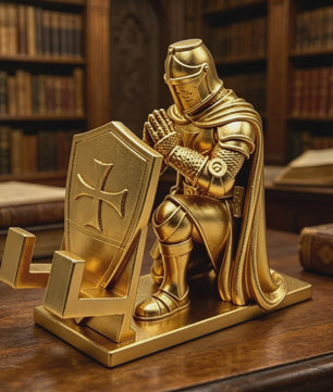 Middeleeuwse Templar Ridder Telefoonhouder - Uniek Bureau Decor & Cadeau