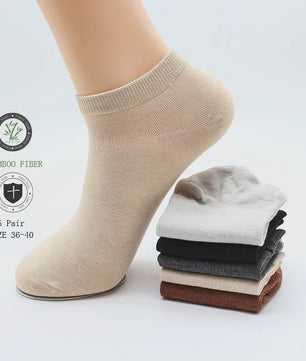 5 Paar Bamboevezel Enkel Sokken Dames - Ademend & Comfortabel Zomer