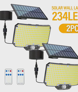234 LED Solar Wandlamp met Bewegingssensor - Waterdicht IP65, Split Design voor Buiten en Garage