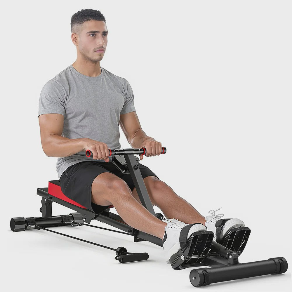 Home Roeitrainer Hydraulisch - 12 Weerstandsniveaus, 180kg Capaciteit, Full Body Workout