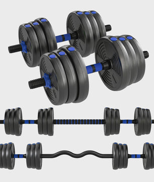 Verstelbare Dumbbell Set 25 kg - 3-in-1 Halter Kit met Barbell Optie