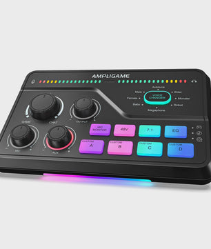 FIFINE SC8 Audio Mixer: RGB, Voice Changer & EQ voor Gaming, Streaming & Podcasts