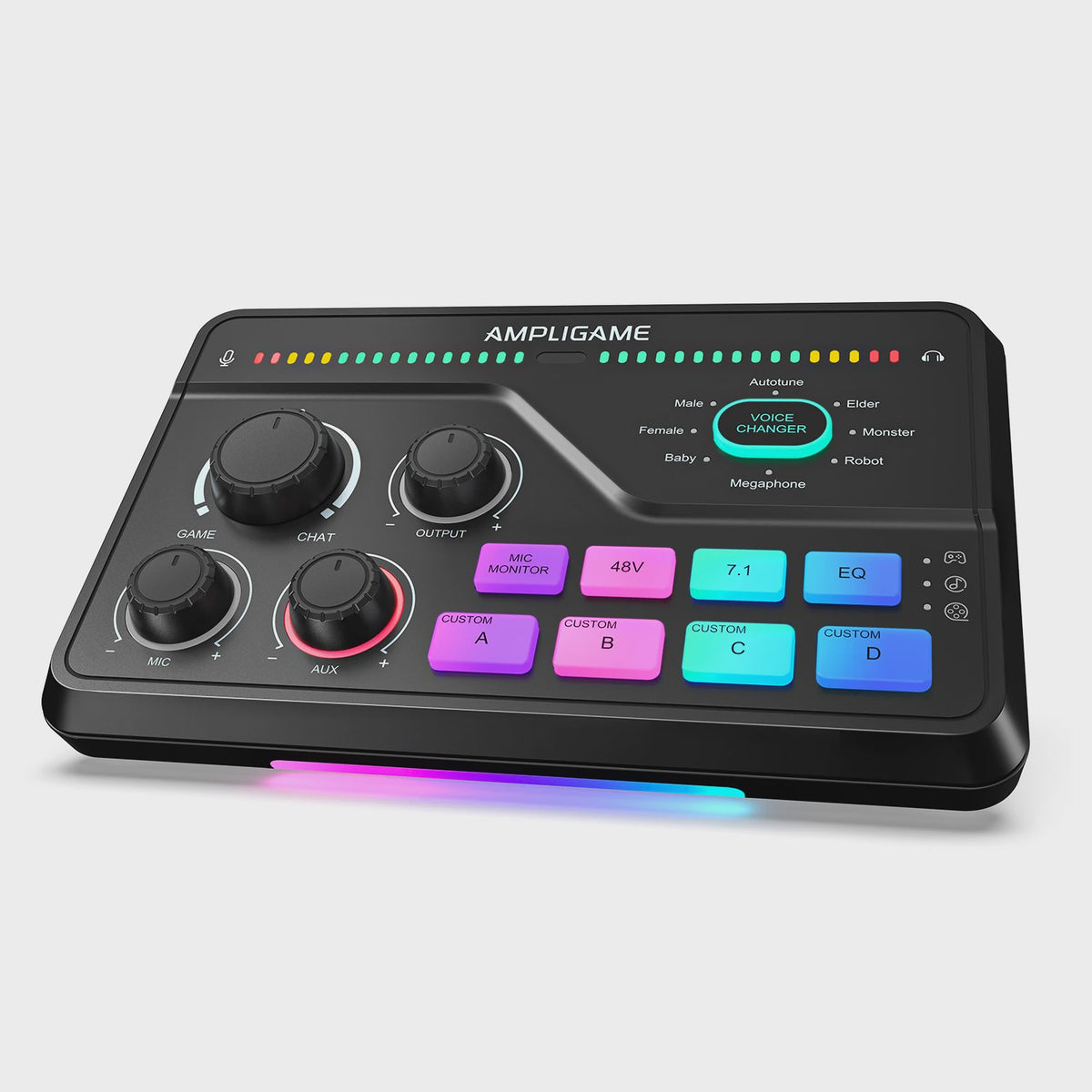 FIFINE SC8 Audio Mixer: RGB, Voice Changer & EQ voor Gaming, Streaming & Podcasts