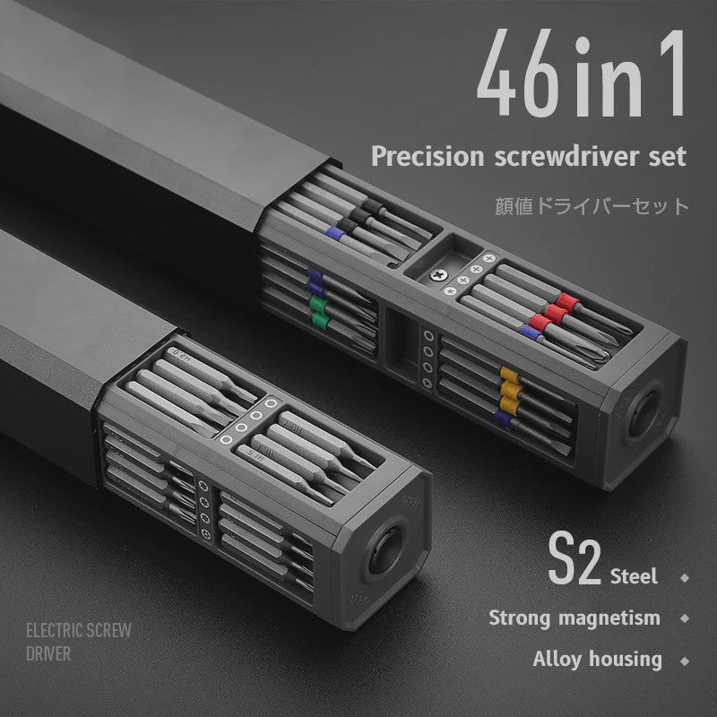 Multifunctionele Precisie Schroevendraaier Set 46-in-1 voor Telefoon, Laptop & Elektronica Reparatie