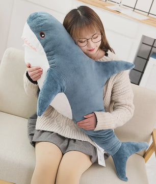 Zachte Knuffel Haai Pluche Speelgoed - Verkrijgbaar in 30 t/m 100cm - Perfect Cadeau & Leeskussen