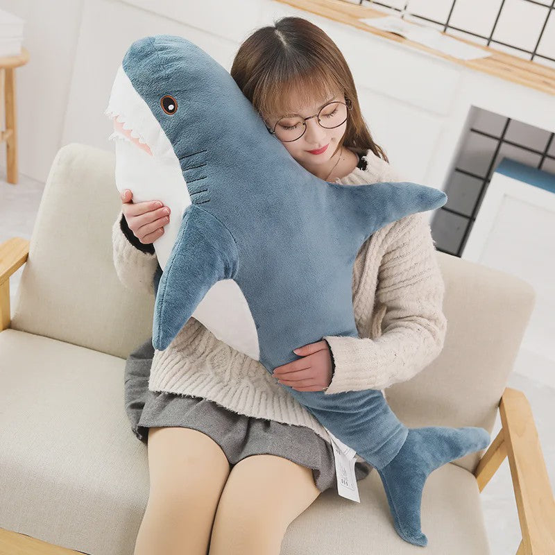 Zachte Knuffel Haai Pluche Speelgoed - Verkrijgbaar in 30 t/m 100cm - Perfect Cadeau & Leeskussen