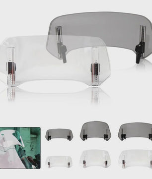 Universeel Verstelbaar Motorfiets Windscherm Verlengstuk - Clamp-On Spoiler Deflector