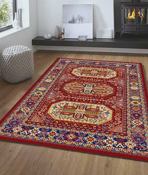 VIKAMA Retro Vloerkleed - Perzisch, Marokkaans & Turks Design voor Woonkamer, Slaapkamer & Zithoek