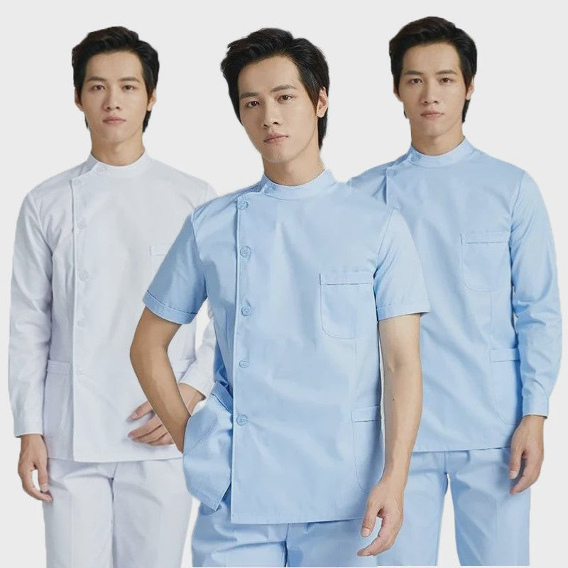 Medische Scrubs Uniform Heren - Korte & Lange Mouw | Zorgkleding