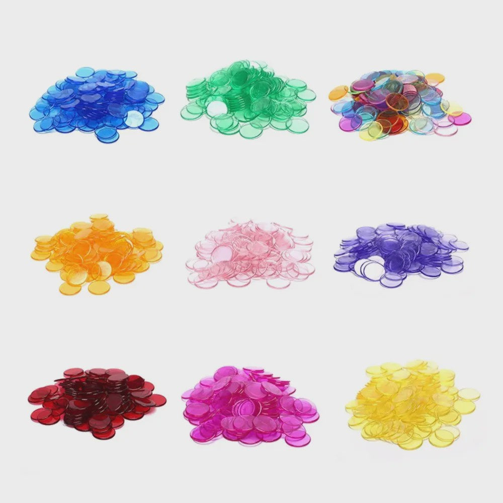 100 Stuks 19mm Poker Chips & Bingo Chips - Plastic Spel Fiches