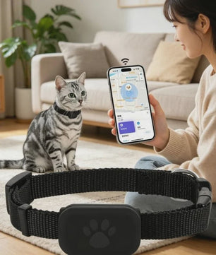 Pet GPS Tracker Halsband - Anti-Verlies Tracker voor Hond & Kat met Apple Find My