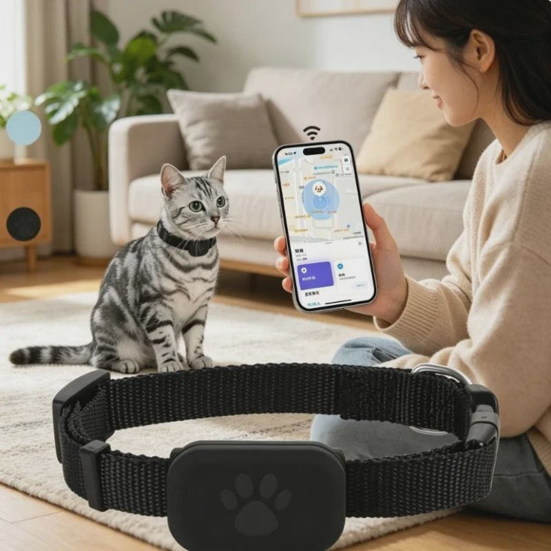 Pet GPS Tracker Halsband - Anti-Verlies Tracker voor Hond & Kat met Apple Find My