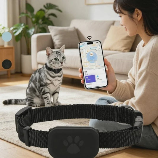Pet GPS Tracker Halsband - Anti-Verlies Tracker voor Hond & Kat met Apple Find My