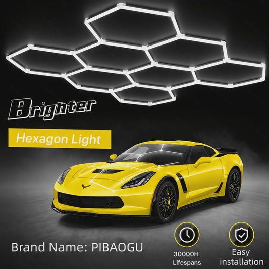 Modulaire Hexagonale LED Plafondlamp - Superhelder 6500K Koel Wit Licht