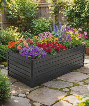 Verhoogd Metalen Tuinbed 190x90x64cm - Zwaar Uitvoering, Roestvrij & Waterdicht