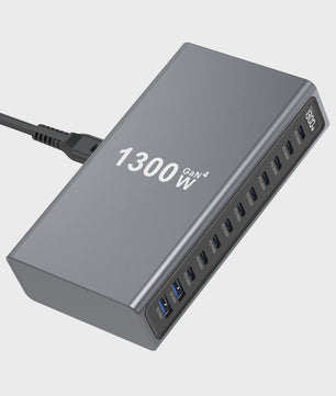 1300W GaN Desktop Snellader Station met Meerdere USB-C Poorten voor Laptops, Tablets & Smartphones