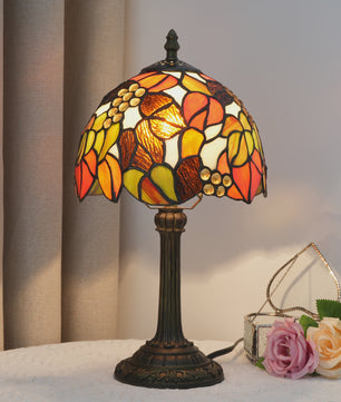 Vintage Stijl Tafellamp - Meerkleurige Tiffany Lamp 8-Inch voor Nachtkastje of Bureau