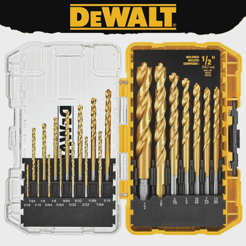 DEWALT DW1361 Titanium HSS Hout- en Metaalboor Set (21-delig)