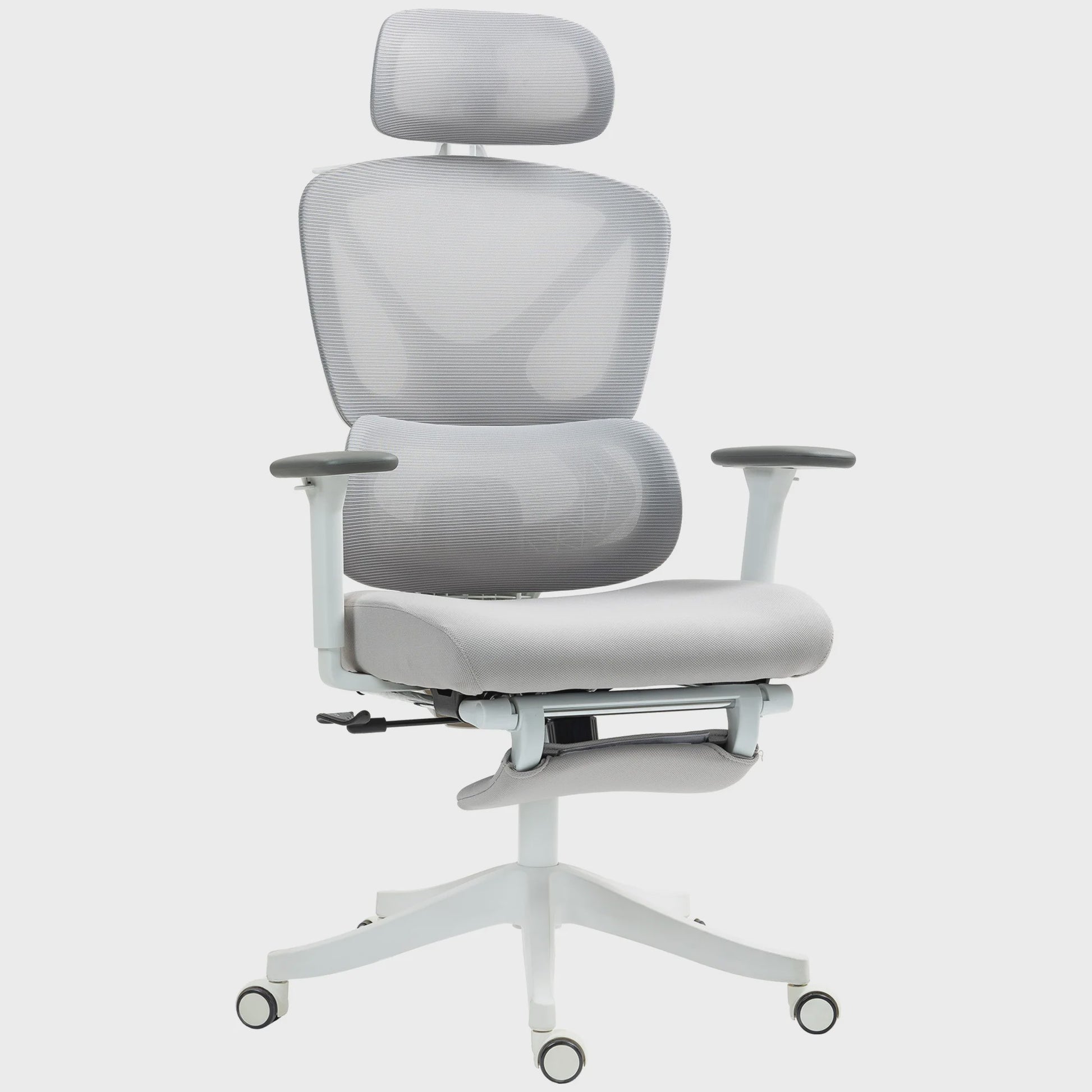 Ergonomische Bureaustoel met Hoofdsteun, Verstelbaar en Kantelbaar - Zwart