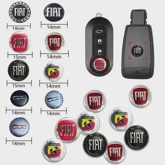 Fiat & Abarth Auto Sleutel Stickers - Emblemen voor Fiat 500, Punto, Panda en meer