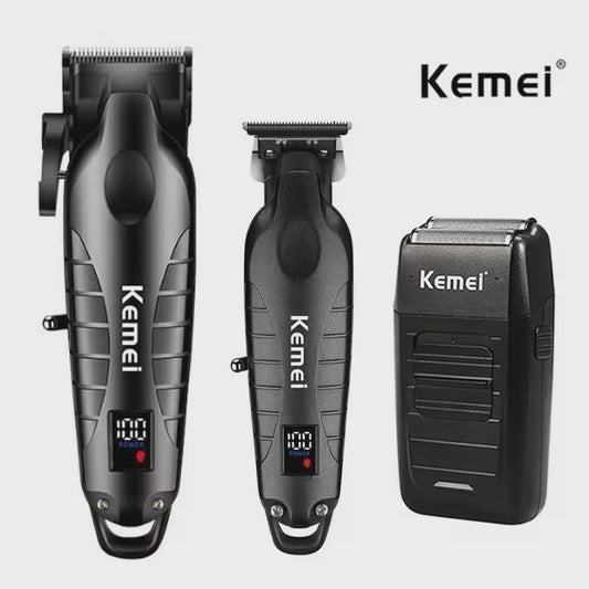 Kemei Professionele Heren Trimmer Kit - Elektrische Baard- en Haarklipper KM-2290/KM-2293/KM-1102