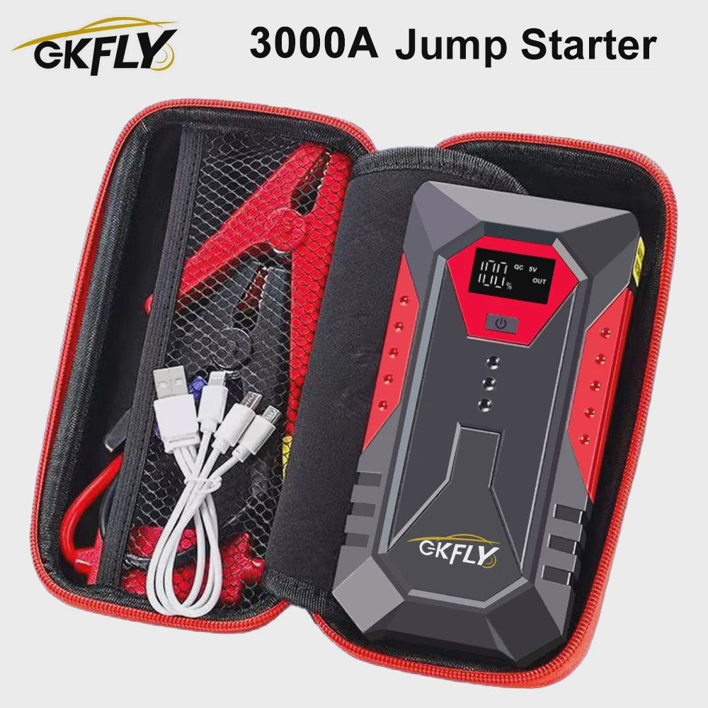 GKFLY 3000A/4000A Krachtige Jump Starter & Powerbank - Start Benzine (6.0L) & Diesel (5.0L)