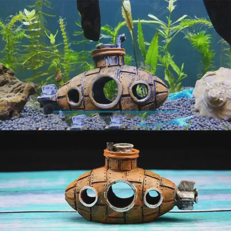 Decoratieve Onderzeeër voor Aquarium - Schuilplaats voor Vissen & Garnalen