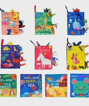 Interactief Stoffen Babyboek met Geluid & Sensopatische Elementen (0-36 Maanden)