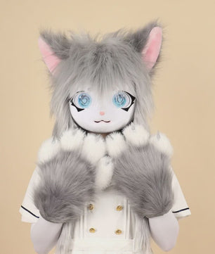 Furry Cosplay Masker Hoofddeksel - Kat & Konijn Stijl voor Kinderen & Feestjes