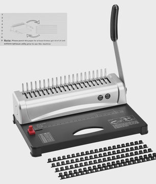 Professionele Comb Binder Machine: 21 Gaten, 450 Vel Capaciteit & 100 Spiraalringen