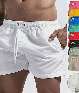 Heren Sneldrogende Zwemshorts met Trekkoord en Zakken - Perfect voor Strand en Zomeractiviteiten