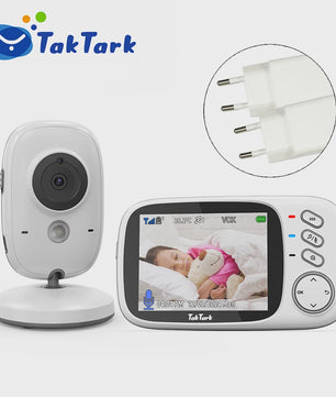 Draadloze Babyfoon met 3.2" Scherm, Nachtzicht, Temperatuur & Melodieën