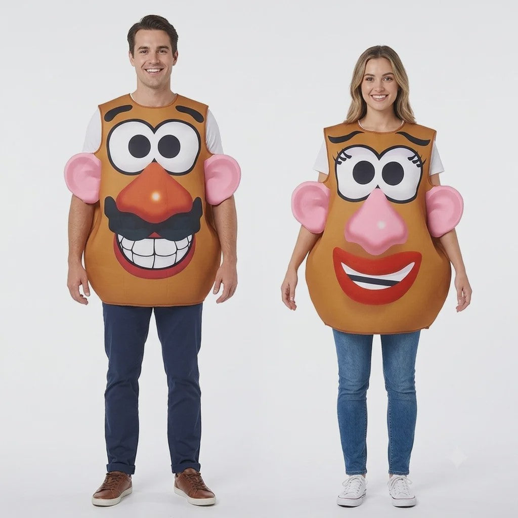 Grappig Mr. & Mrs. Potato Head Kostuum voor Koppels - Halloween & Feestjes