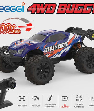 Teeggi 1/14 4WD RC Off-road Auto 100KM/H Borstelloze Motor 3S Snelheid Truck Drift Race Auto Speelgoed