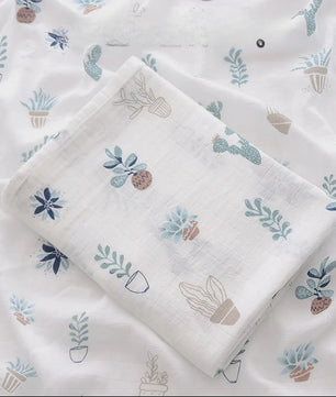 Dubbellaags Bamboe Katoen Muslin Baby Dekentje - Ademend en Multifunctioneel