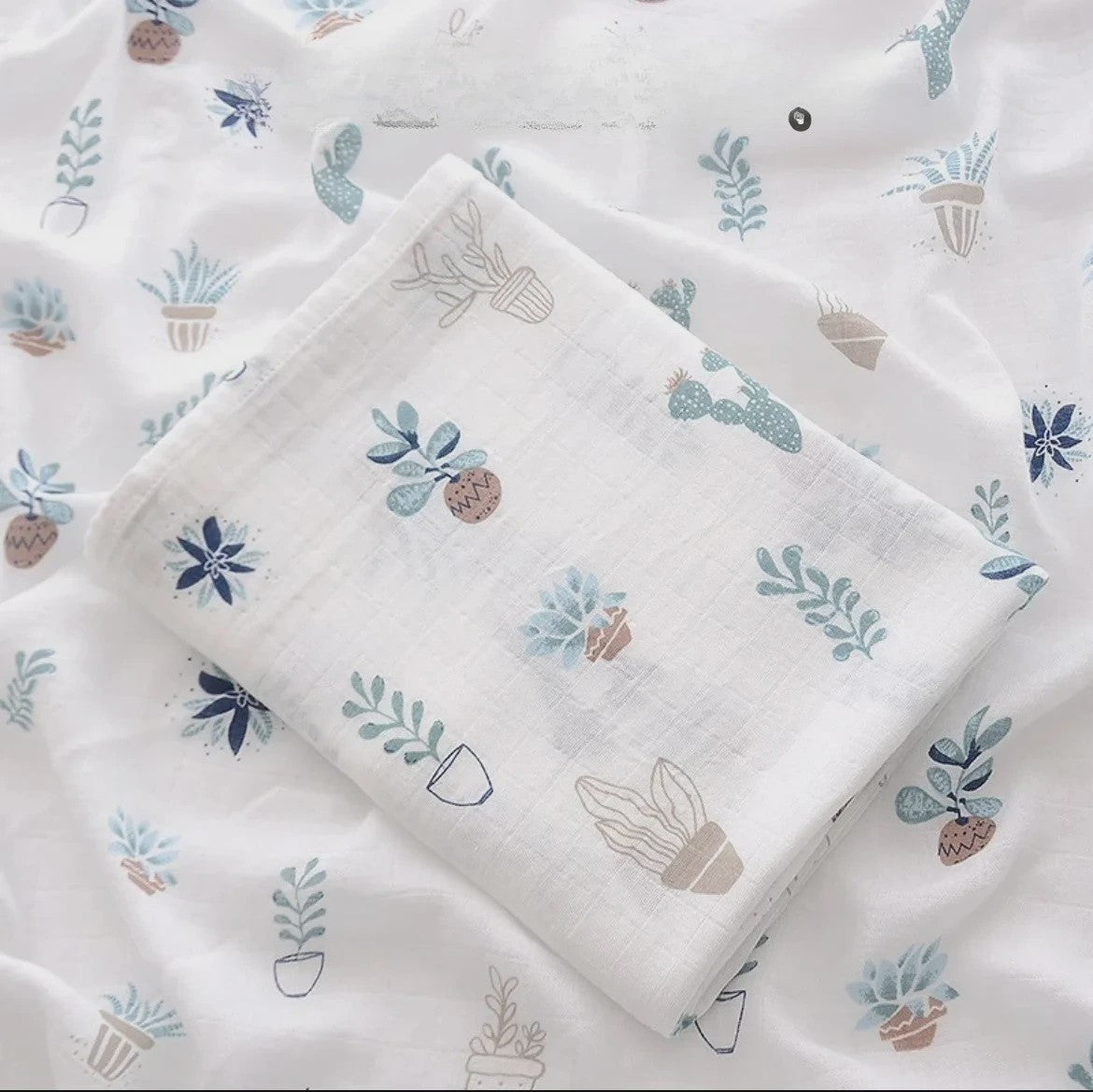 Dubbellaags Bamboe Katoen Muslin Baby Dekentje - Ademend en Multifunctioneel