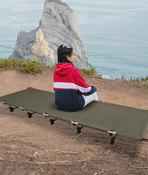 Ultralichte Opvouwbare Camping Cot - Draagbaar Bed met 150kg Capaciteit voor Buitenactiviteiten