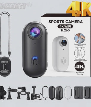 4K Mini Actiecamera met WiFi & Magnetische Bevestiging - Lichtgewicht POV Camera voor Motor, Fiets, Sport & Vlog