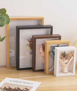 3D Houten Fotolijst - Diepte 3/5cm - Droogbloemen & Specimina