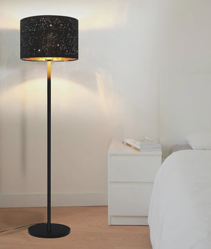 Moderne Sterren Design Vloerlamp - Zwart/Goud - 144cm - E27 Fitting