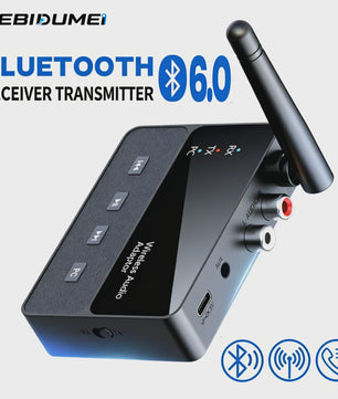 Bluetooth 6.0 Audio Adapter: Ontvanger & Zender met 3.5mm Aux/RCA