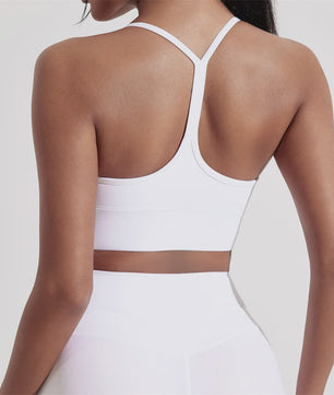 Sportieve Seamless BH Top met Y-Rug en Afneembare Pads - Comfortabel voor Yoga, Fitness & Training