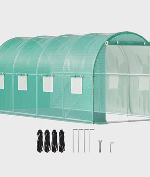Ruime Tunnelkas met Verzinkt Frame en Waterdichte Hoes - Ideaal voor Tuin en Kweken
