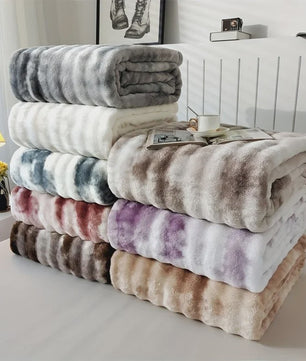 Luxe Imitatie Konijnenbont Plaid: Zacht, Dik & Warm voor Elk Seizoen