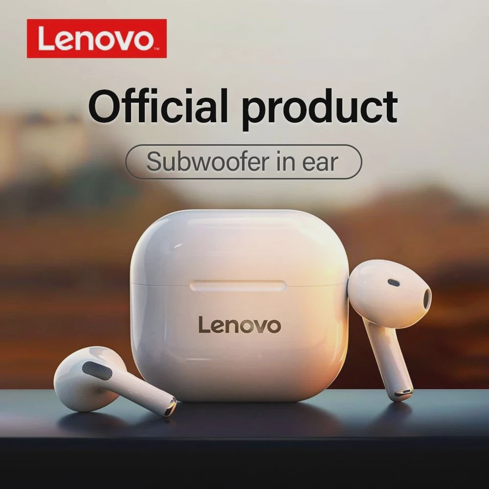 Lenovo LP40 Draadloze Oordopjes - TWS Bluetooth 5.0, Touch Control, Sport & Stereo Geluid