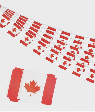 Canada Vlaggenlijn 20 Stuks - 14x21cm - Feest & Festival Decoratie